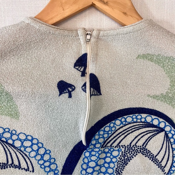 Vintage 60’s/70’s Mushroom Print Long Sleeve Shirt, L - Picture 9 of 11